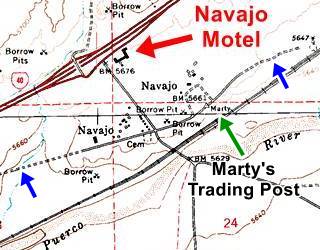 map of Navajo USGS 1960s